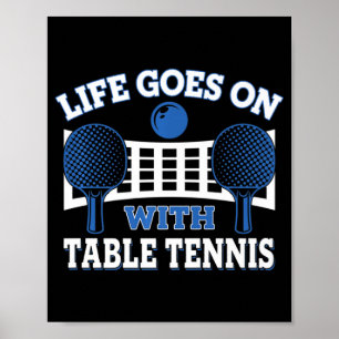 Poster Vintage Life Continua Com O Jogo De Bola De Tênis