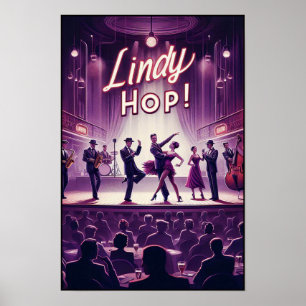 Poster vintage Lindy Salto Dance Hall