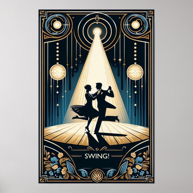 Poster vintage Lindy Salto Dance Hall (Frente)