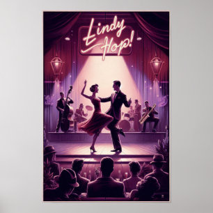 Poster vintage Lindy Salto Dance Hall