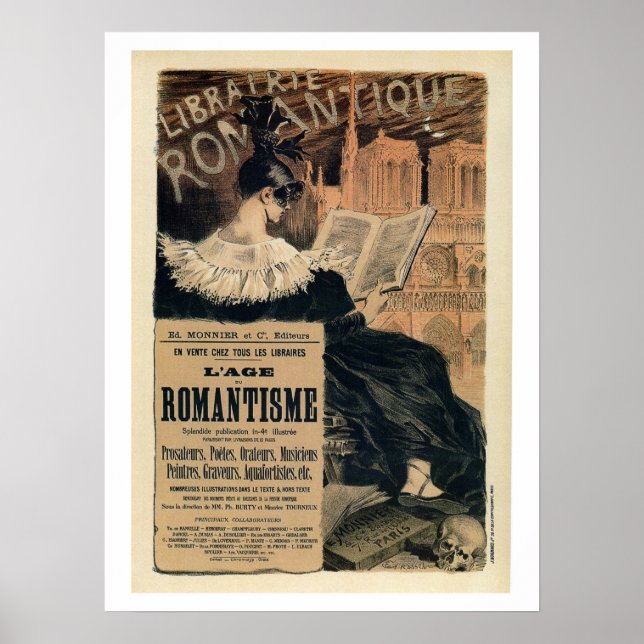 Pôster Vintage Livros Românticos (Frente)