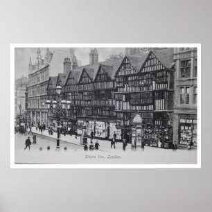 Poster Vintage London England Staple Inn