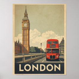 Poster Vintage London Viagem