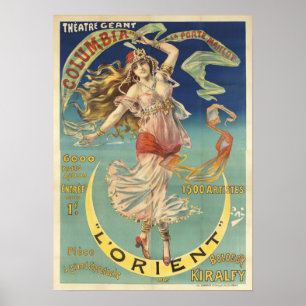 Poster Vintage L'Orient Colômbia um la Porte-Maillot