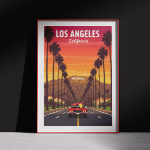 Poster Vintage Los Angeles California