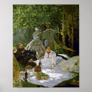 Poster Vintage Luncheon sobre o Grass Claude Monet