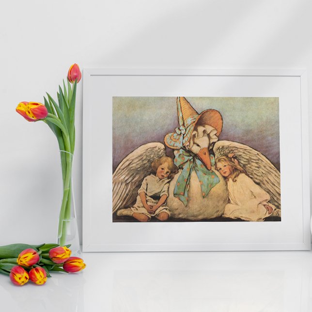 Pôster Vintage Mãe Goose Filhos Jessie Willcox Smith (Criador carregado)
