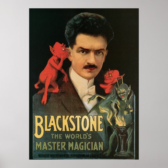 Pôster Vintage Magic Poster, Excelente Blackstone Magistr (Frente)
