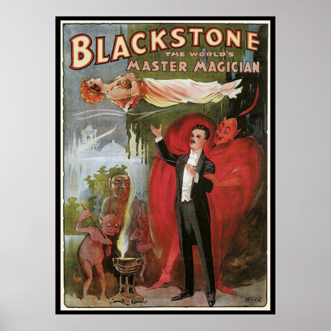 Poster Vintage Magic Poster, Excelente Blackstone Magistr (Frente)