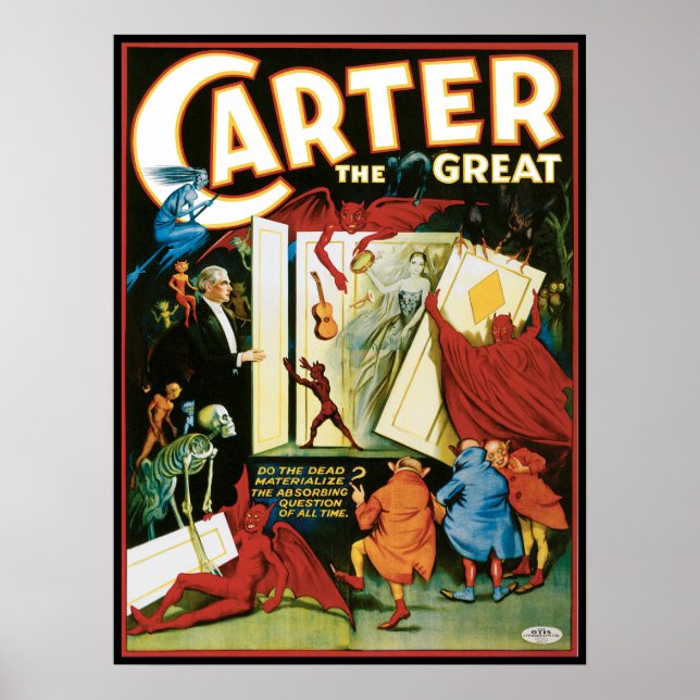 Pôster Vintage Magic Poster, Magalhista Carter, o Excelen (Frente)