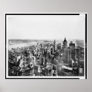 Poster Vintage Manhattan do sul New York NY 1913
