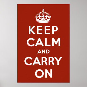 Poster Vintage mantenha calma e continue com a propaganda