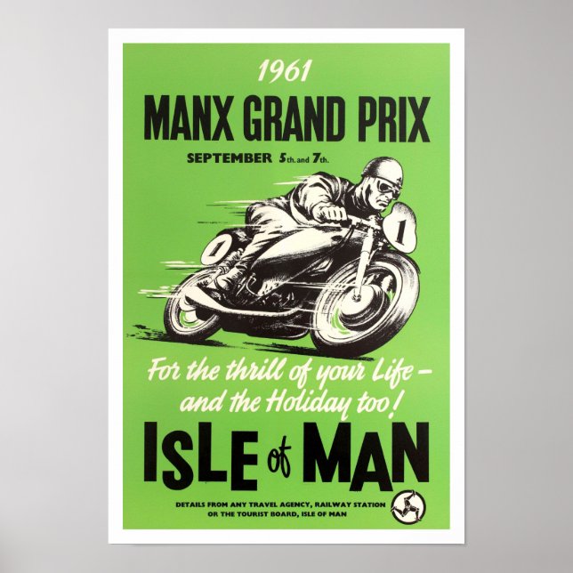Poster Vintage Manx TT Isle de Man (Frente)