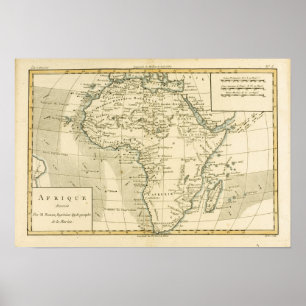 Poster Vintage Map of Africa
