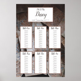 Poster Vintage Maps Seating Chart
