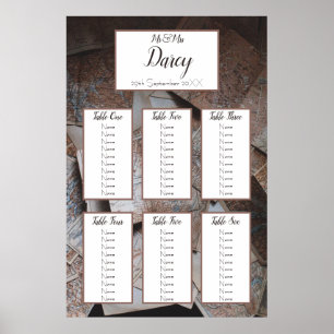 Poster Vintage Maps Seating Chart