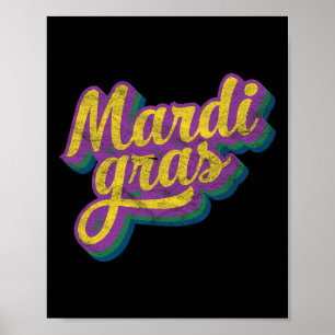 Poster Vintage Mardi Gras Gift Retro Mascarada Costume B