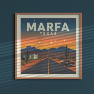 Poster Vintage Marfa Texas