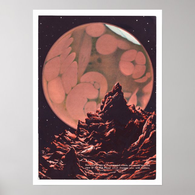 Poster Vintage Mars Science Ficals (Frente)