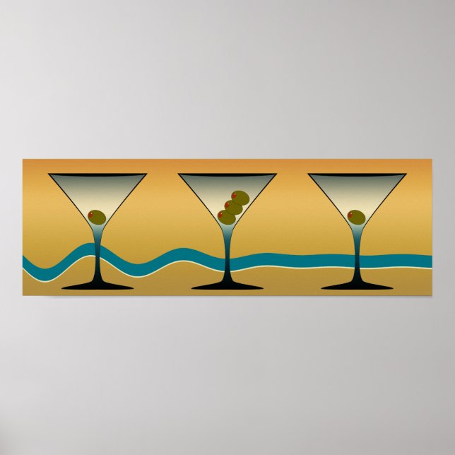 Pôster Vintage Martini Art (Frente)