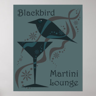 Poster Vintage Martini Lounge