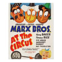 Vintage Marx Bros. Na Poster Do Circo