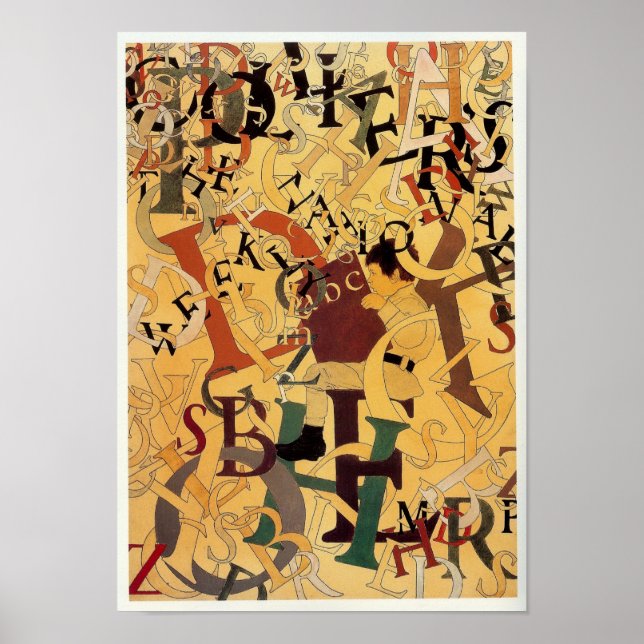 Poster Vintage Maxfield Parrish Alphabet (Frente)