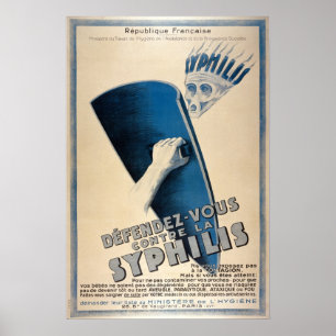 Poster Vintage Medical Syphilis Disease