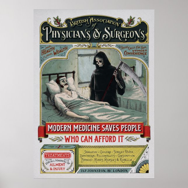 Poster Vintage Medicine Advertisement Art (Frente)