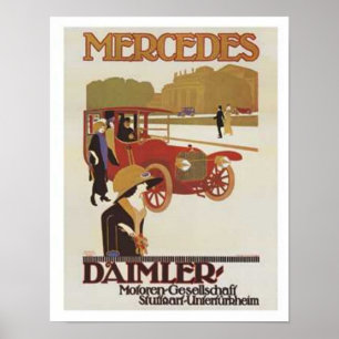 Pôster Vintage Mercedes Daimler Ad 2