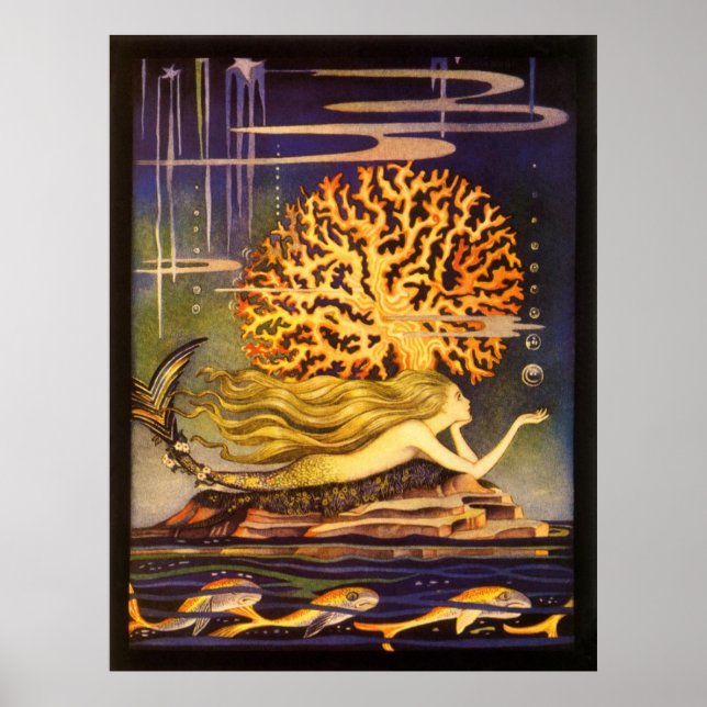 Poster Vintage Mermaid (Frente)