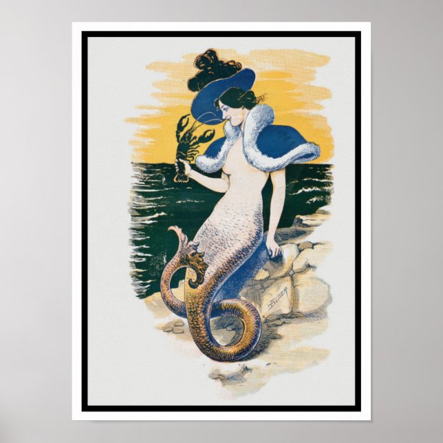 Poster Vintage Mermaid (Frente)