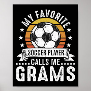 Poster Vintage Meu Jogador de Futebol Favorito Me Chama d