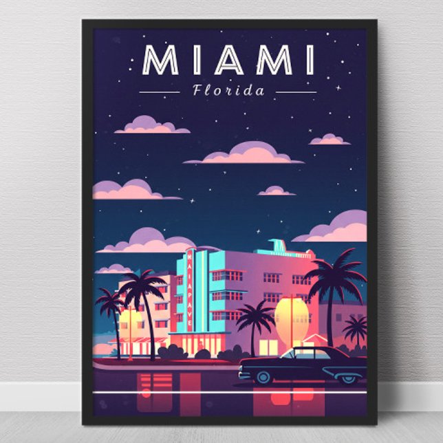 Poster Vintage Miami (Criador carregado)