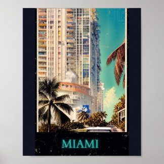 Poster vintage Miami