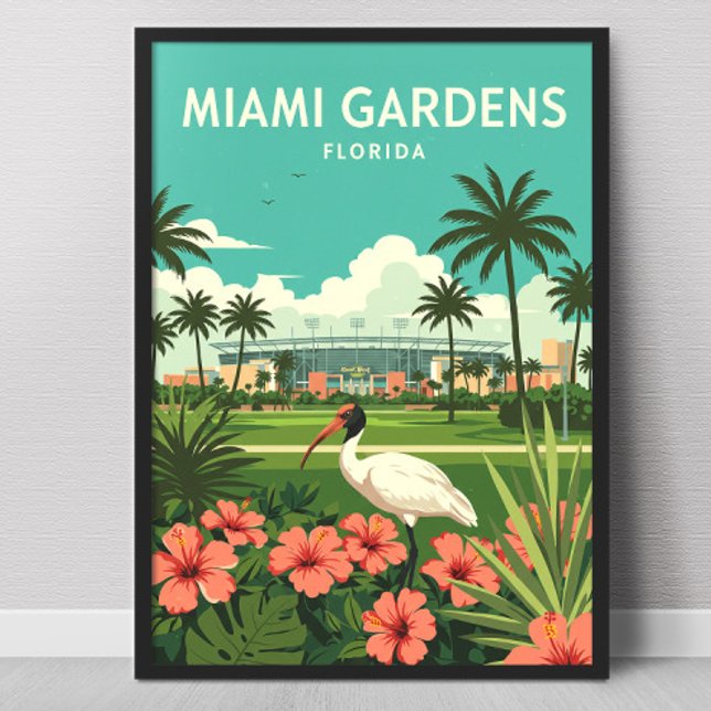 Poster Vintage Miami Gardens Florida (Criador carregado)