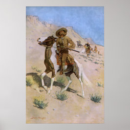 Poster Vintage Militares Cowboys, O Escoteiro de Remingto
