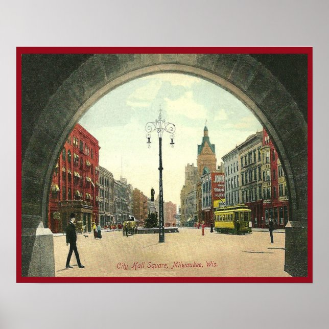 Pôster Vintage Milwaukee Wisconsin (Frente)
