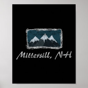 Poster Vintage Mittersill New Hampshire Winter Skiing