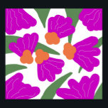 Poster Vintage Modern Retro Pop Floral Bold Doodle Art<br><div class="desc">Digitalmente Projetado Por Dream Big Digital Design</div>