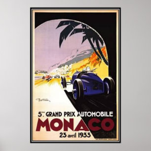 Pôster Vintage Monaco -