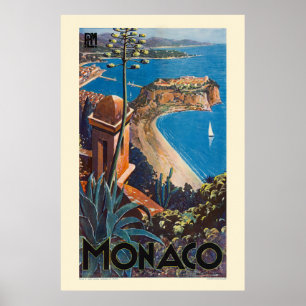 Poster vintage Mônaco PLM 1925