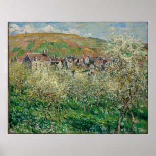 Poster Vintage Monet 1879 Flor de Plum Trees