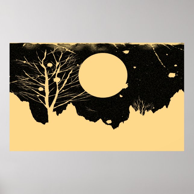 Poster Vintage Moon Night #3 (Frente)