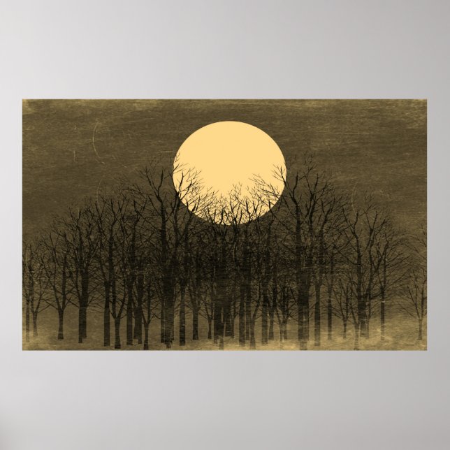 Poster Vintage Moon Night #4 (Frente)