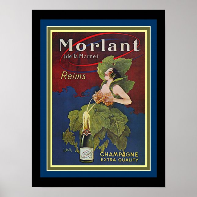 Poster Vintage Morlant Champagne 12 x 16 (Frente)