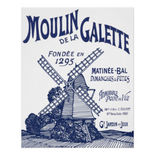 Pôster Vintage Moulin Ad