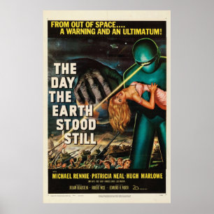 Poster Vintage Movie The Day the Earth Sto 1951 Trabalho 
