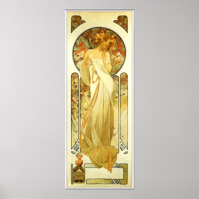 Poster Vintage Mucha Perfume Advertisement (Frente)