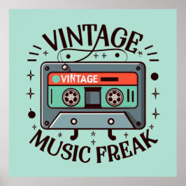 Poster Vintage Music Freak